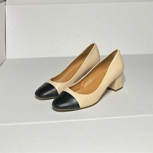 J. Crew Bryn Cap Toe Block Heels